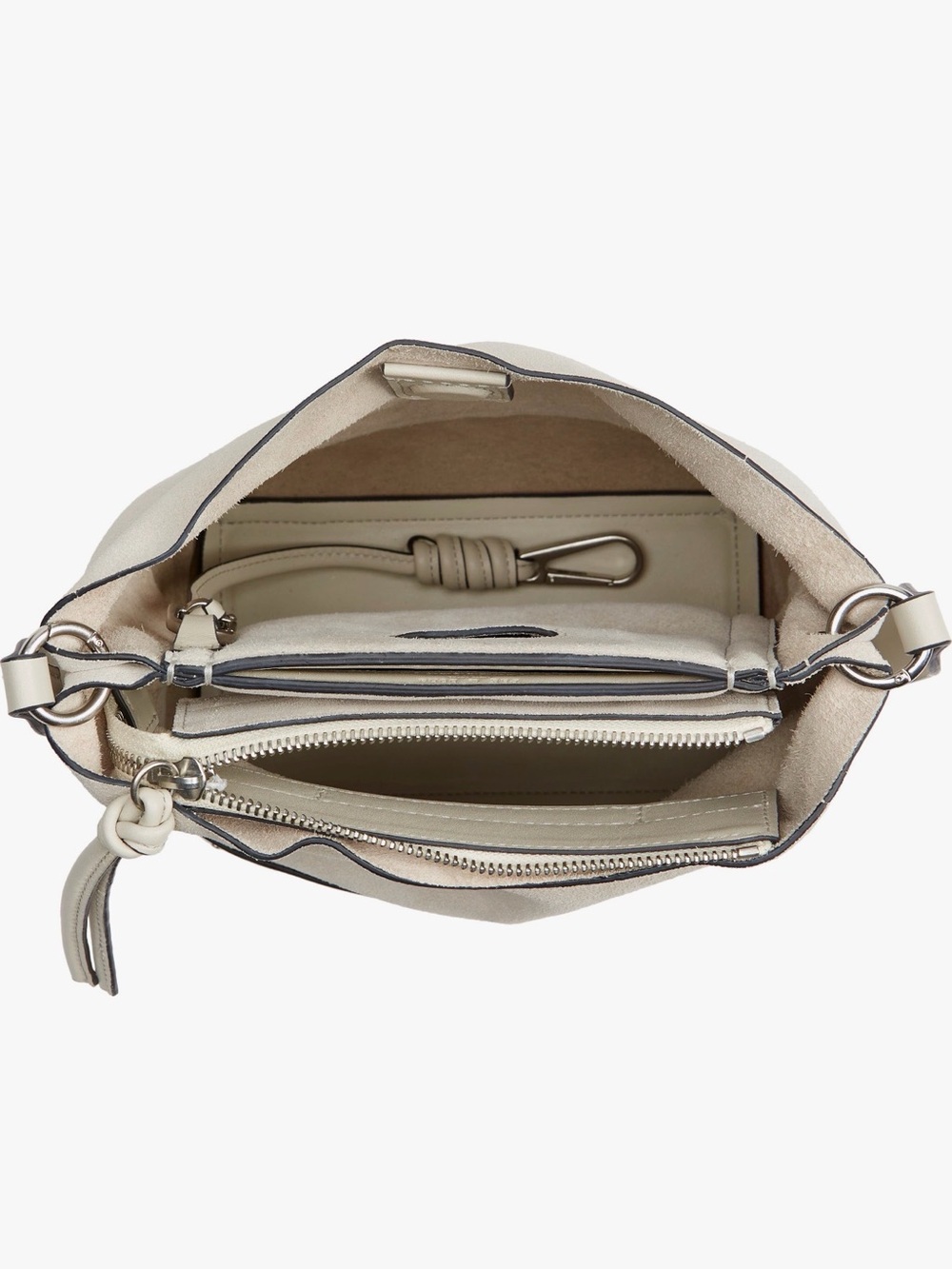 Rag & Bone Cream Leather and suede Crossbody Bag - Picture 9 of 14